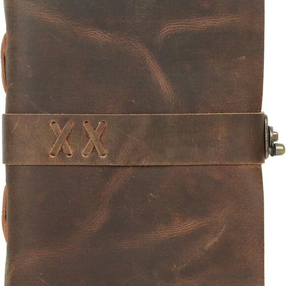 Vintage Leather Journal Handmade Buffalo Non-Refillable Deckle Edge Paper – Leat - Picture 3 of 8